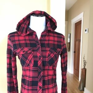 Cute flannel hoody/shirt